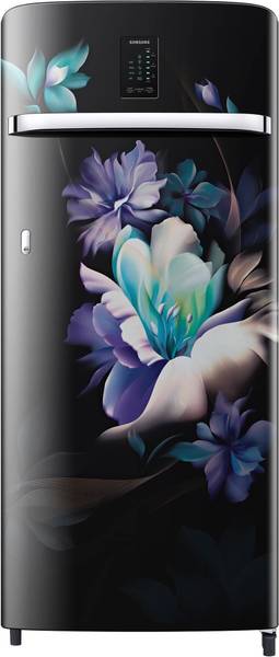 SAMSUNG 220 L Direct Cool Single Door 4 Star Refrigerator  with Digi Touch Cool, Curd Maestro  (MIDNIGHT BLOSSOM BLACK, RR23A2J3XBZ/HL)