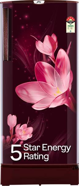 Godrej 185 L Direct Cool Single Door 5 Star Refrigerator with Turbo Cooling Technology With Toughened Glass Shelves