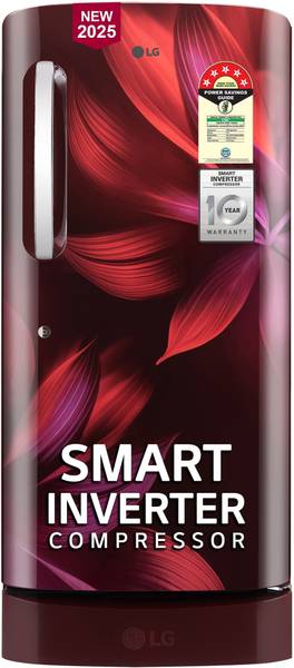LG 210 L Direct Cool Single Door 5 Star Refrigerator with Base Drawer with Smart Inverter Compressor, Moist 'N' Fresh, Fast Ice Making