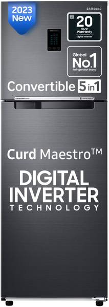 SAMSUNG 291 L Frost Free Double Door 2 Star Convertible Refrigerator  with Curd Maestro,Digital Inverter