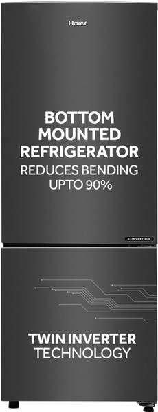 Haier 237 L Frost Free Double Door Bottom Mount 3 Star Convertible Refrigerator with Convertible 8-in-1Turbo Icing