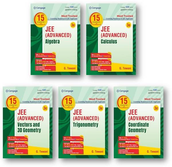 Cengage JEE ( Mains & Advanced ) Mathematics (5 Books Set )(Algebra,Calculus,Trigonometry,Coordinate Geometry,Vector And 3D Geometry) 2025