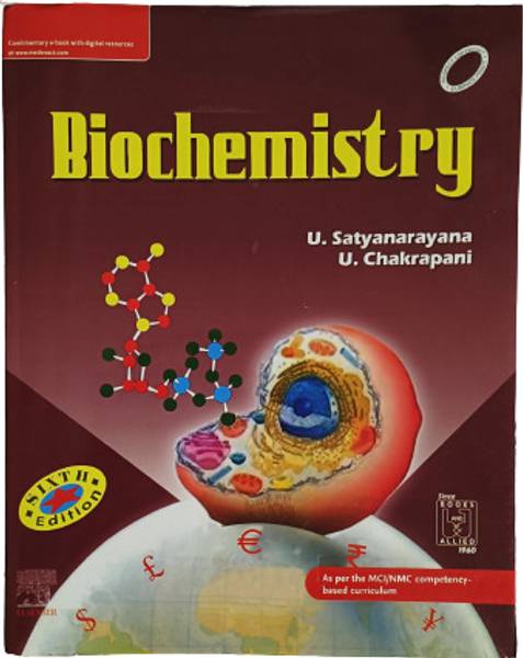 Biochemistry (Six Edition) By U Satyanarayana & U Chakrapani