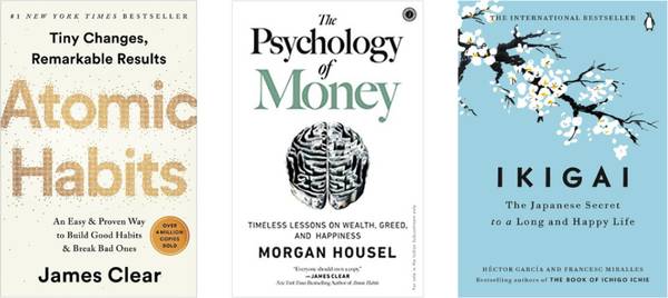 The Psychology Of Money + Atomic Habits + Ikigai English F-Assured
