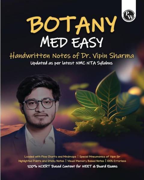 Physics Wallah PW Botany Med Easy Dr. Vipin Sharma Handwritten Notes | Flow Charts, Mindmaps, Mnemonics For NEET & Board Exams As Per Latest NMC NEET ...