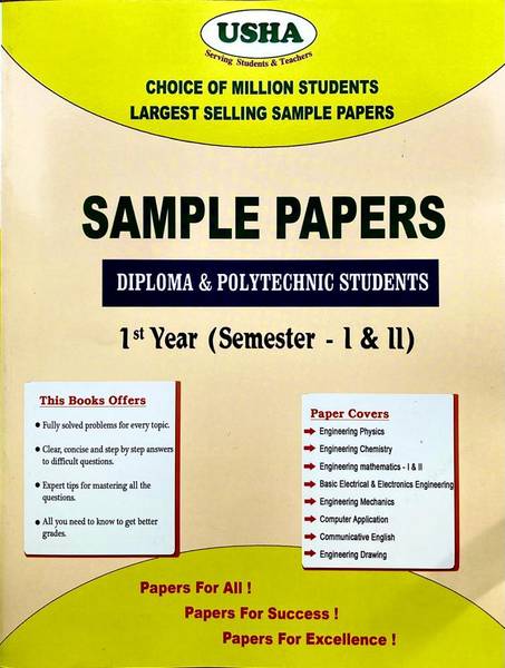 Diploma And Poly Technic First Year (Sem-I &Ii) Sample Papers Usha 2024