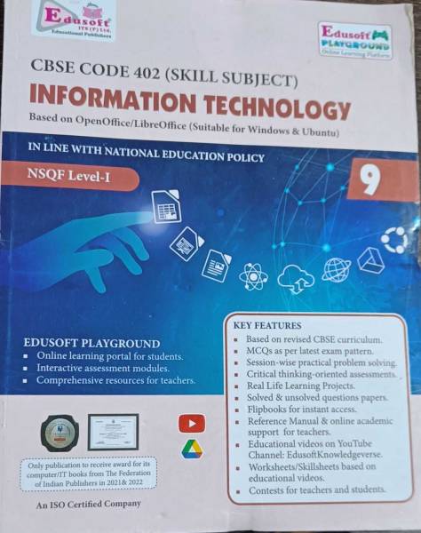 Information Technology CBSE Code 402 NSQF Level-I For Class-9