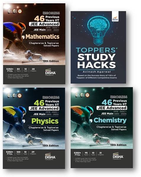 Errorless 46 Previous Years IIT JEE Advanced (1978 - 2023) + JEE Main (2013 - 2023) Physics, Chemistry & Mathematics Chapterwise & Topicwise Solved Papers With Toppers Study Hacks| NCERT Chapterwise PYQ Question Bank With 100% Detailed Solutions (4-Books Set )| PYQ Question Bank In NCERT Flow With 100% Detailed Solutions For JEE 2024