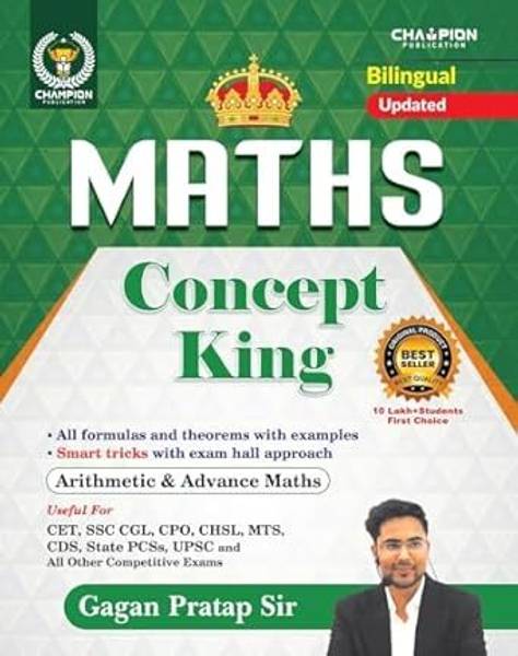 Maths Concept King Formula Book | All Formulas And Theorem | Smart Tricks | Arithmetic & Advance Maths | Bilingual Edition 2024 | CET, SSC CGL, CPO, C...