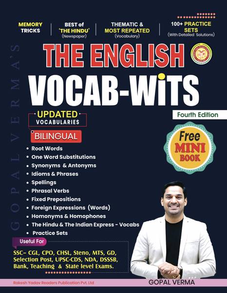 The English Vocab-Wits With Free Mini Book By Gopal Verma Sir | Bilingual | Fourth Edition | Useful For All Competitive Exams