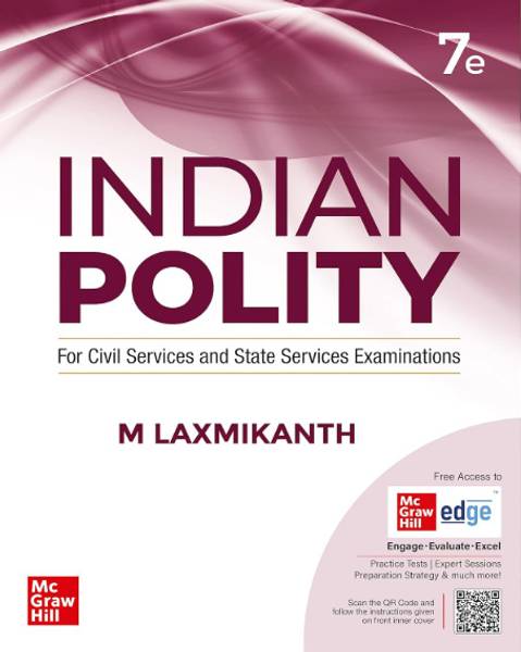 Indian Polity (English) By M Laxmikanth For UPSC CSE 2025 | 7th Edition (Latest) Exam Book