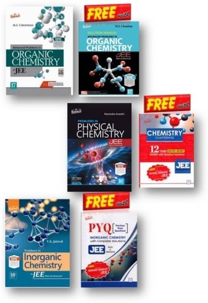 ADVANCED PROBLEMS IN ORGANIC CHEMISTRY , INROGANIC CHEMISTRY & Physical Chemistry (3-Books Sets With Free 3-Books )FOR JEE-2024