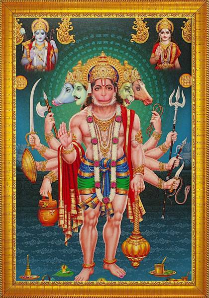 jog craft panchmukhi hanuman photo, panchmukhi balaji photo frame Religious Frame