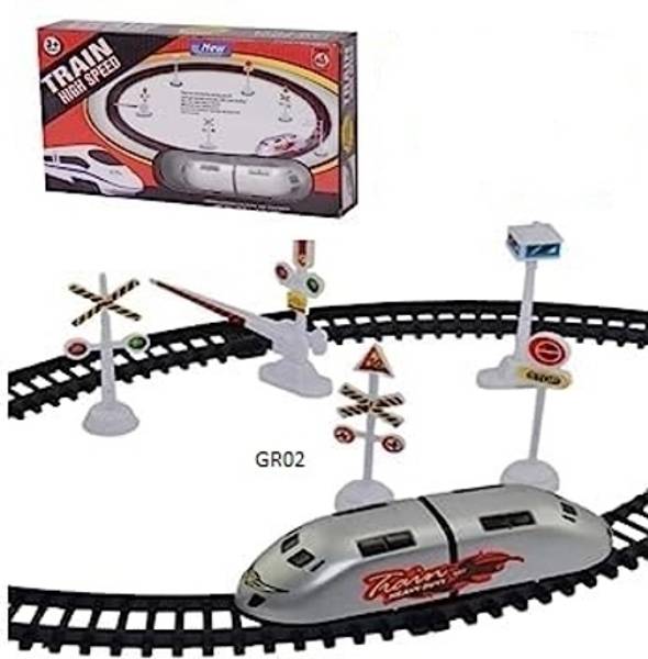 Just Akura High Speed Metro Train Toy with Tracks for Kids (Black ...