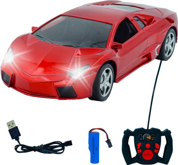 WISHKEY Rechargeable Remote Control 1:16 Battery Operated Car Toy with Metallic Finish
