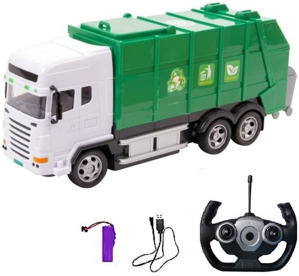 IndusBay 4 Channel RC Remote control Dump Garbage Trash Truck toy