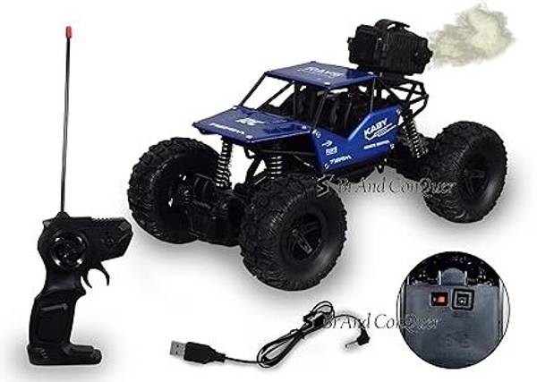 Amita Toys Remote Control Monster Truck 4x4 Off Road Spray Booster 4WD RC Stunt Car