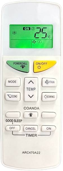 miracles in hand AC REMOTE COMPATIBLE FOR REMOTE MODEL NO:ARC470A22 DAIKIN AC Remote Controller