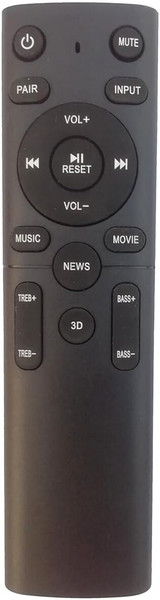 BhalTech Soundbar (3D) Home Theater System Remote Old Remote Exactly Same Remote Will Only Work Compatible for Zeb-Juke BAR 3900 Zeb-Juke Zebro-nics Remote Controller