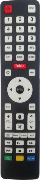 LipiWorld LED LCD Smart TV Remote Control (Old Remote Exactly Same Remote Will Only Work) Compatible For Oscar Tv Remote Controller