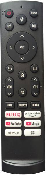 LipiWorld 65E7K Led Smart Tv Voice Remote Control Compatible For Hisense Tv Remote Controller