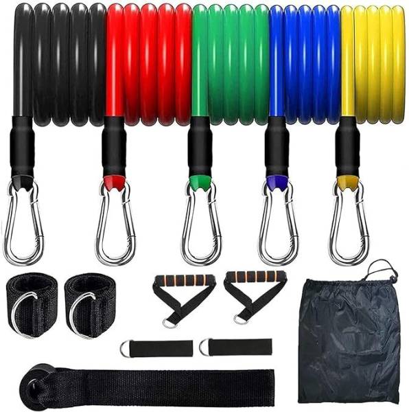 PRO365 Home Gym Resistance Bands Kit for Exercise, Stretching and Workout(Multicolor) Resistance Tube
