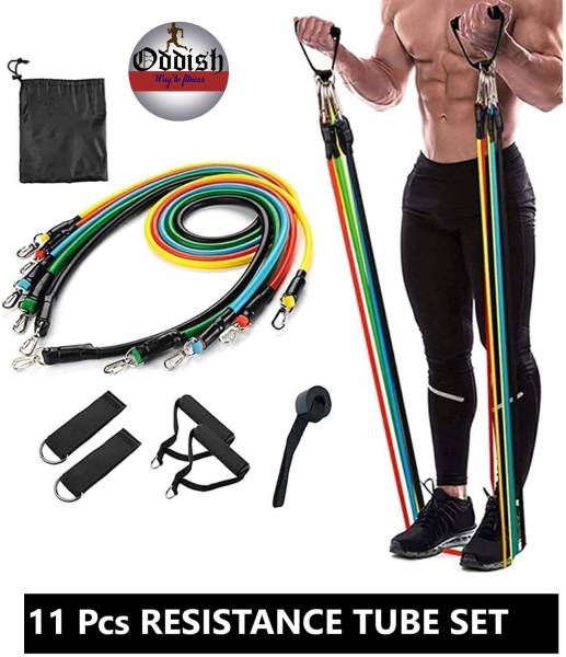 Oddish 11 in 1 Resistance Bands Set for Exercise, Stretching, and Workout Toning Tube Resistance Tube