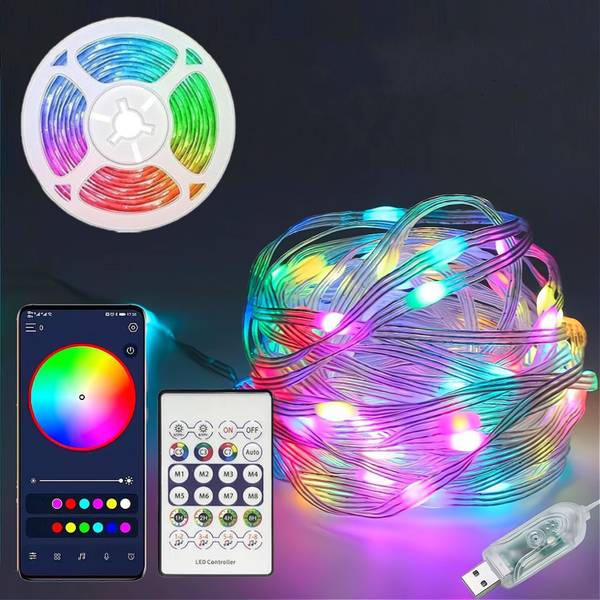 Tlismi 200 LEDs 20 m Multicolor Color Changing String Rice Lights