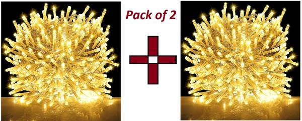 Biway 60 LEDs 20 m Gold Steady Ball Rice Lights