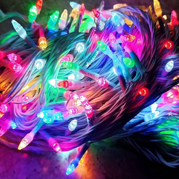 diwalilights 120 LEDs 45 m Multicolor Color Changing, Flickering, Steady Ball Rice Lights