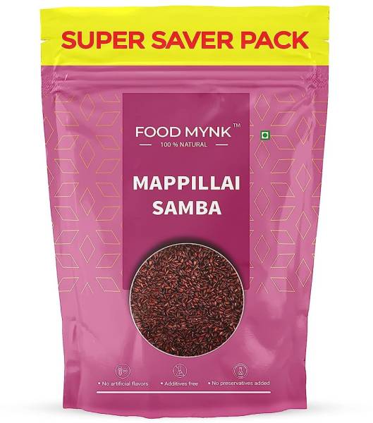 FOOD MYNK Mappillai Samba Rice | Organic Red rice | Traditional Mappillai Samba Rice | Red Mapillai Samba Rice (Medium Grain, Parboiled)