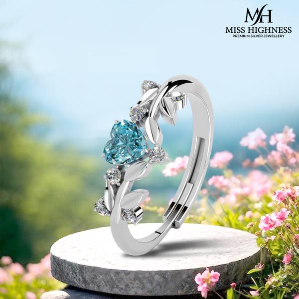 Miss Highness Sterling Silver Cubic Zirconia Rhodium Plated Ring