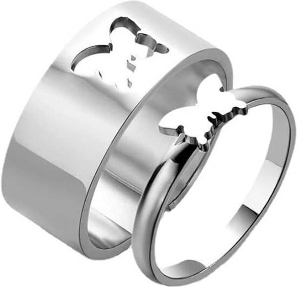 priyangkrita butter fly ring Stainless Steel Ring Set
