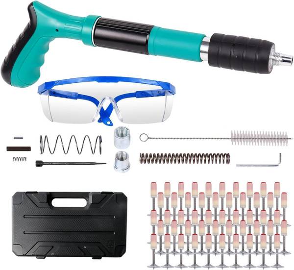 BBBIKINI 5 Speed Adjustable Manual Steel Nail Gun Tool Heavy Duty Fast Hitting Rivet Gun