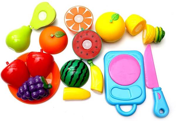 Kids Mandi Educational/Learning toys Realistic Sliceable Fruits and Vegetable Cutting Toys