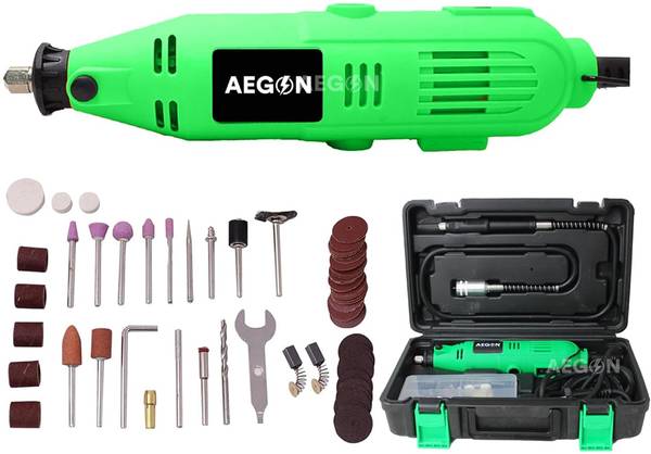 AEGON AG-DG130 Multifunctional 130W Mini Rotary 52 Pieces Die Grinder Kit for Jade Carving, Wood Punching, Sanding, Buffing, Polishing, Engraving Rota...