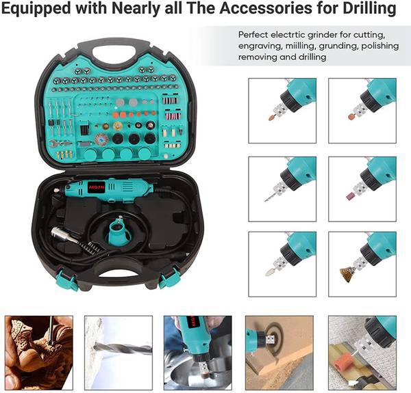 AEGON 252 Pcs Multifunctional Mini Rotary Die Grinder Tool kit With Flexible Shaft Rotary Tool