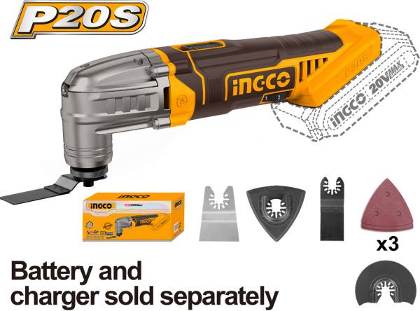 INGCO 20V Lithium-Ion Multi Function Tool | 6 Speeds | 20000 RPM Rotary Tool