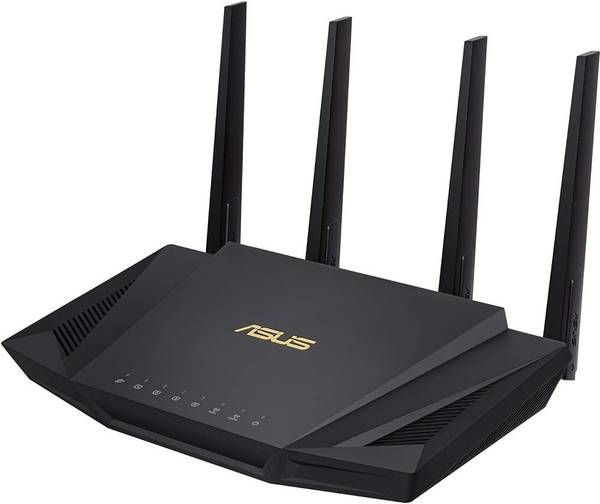 ASUS AX3000 Router 5 GHz 3000 Mbps Wifi Speed Dual Band External Antenna ADSL (Telephone)