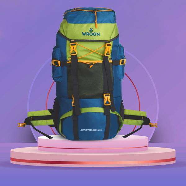 WROGN Travel bag for men tourist backpack for hiking trekking camping WITH RAINCOVER Rucksack - 75 L