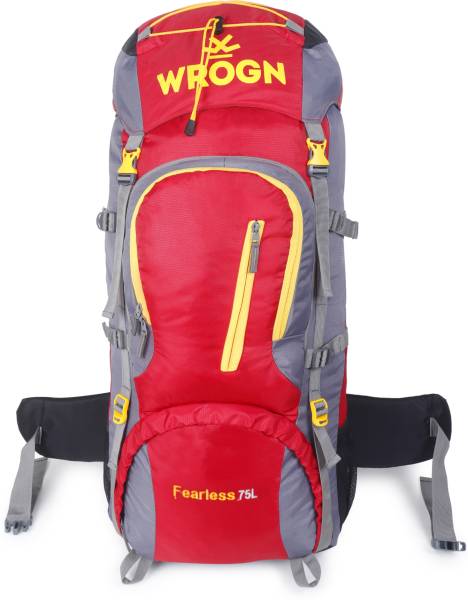 WROGN Trekking Bag For Hiking/Camping/Outdoor Sports with Rain Cover/Shoe Compartment Rucksack - 75 L