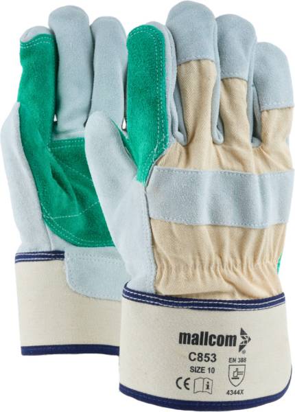 Mallcom C853 Natural grain Canadian Safety Gloves (Pack of 1) Leather, Rubber Safety Gloves