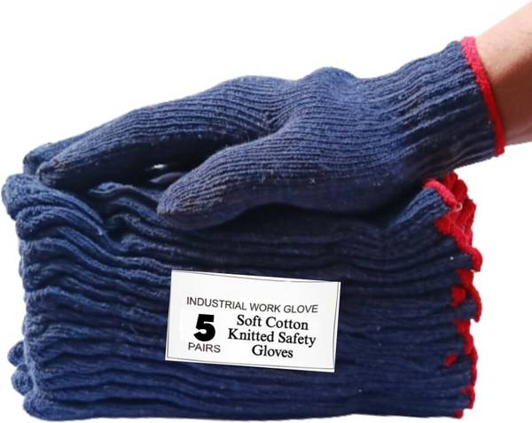 Donizard Soft Cotton Knitted Protection Grip Work Gloves Mechanic Industrial Gardening Polyester Safety Gloves