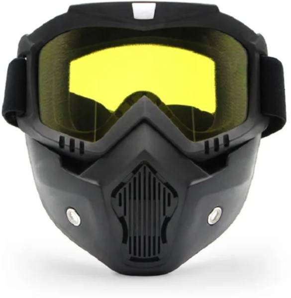 Olsic  Motorcycle Yellow Goggle Mask Fun Face Mask Full Face Mask Windproof Goggles' Windproof Dirt Shield With Soft Foam Padded Detachable Safety Gog...