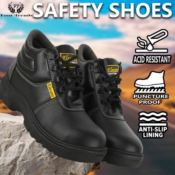 foot trends Steel Toe Synthetic Leather Safety Shoe