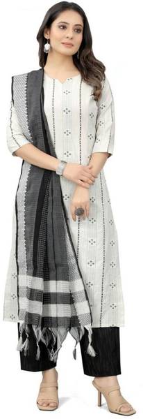 Get smart wear Woven Kurta, Trouser/Pant & Dupatta Set