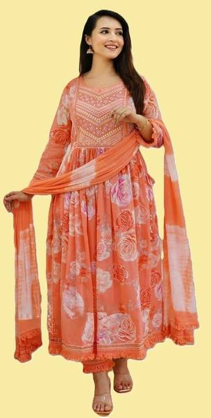 ANSAYA Self Design Kurta, Trouser/Pant & Dupatta Set