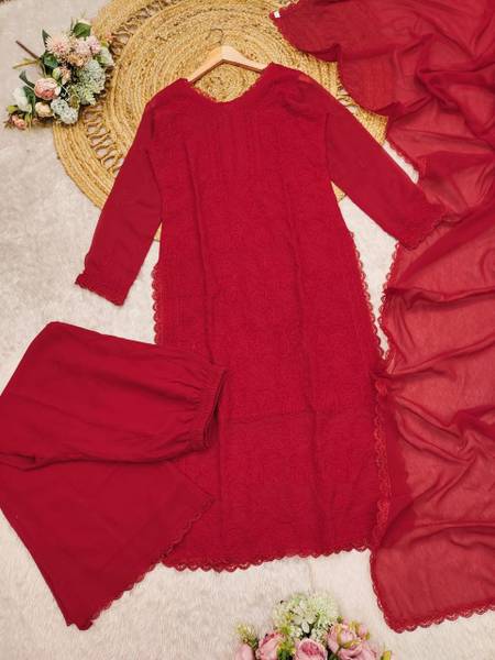 Aditi Embroidered Kurta, Salwar & Dupatta Set