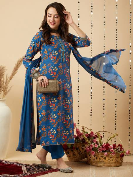 Tabahi Printed Kurta, Trouser/Pant & Dupatta Set