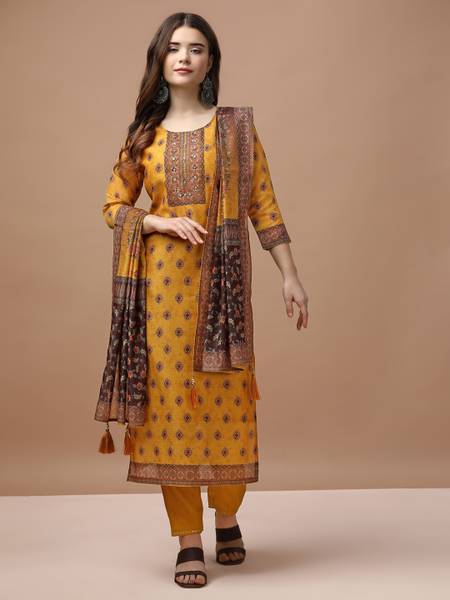 berrylicious Printed Kurta, Trouser/Pant & Dupatta Set
